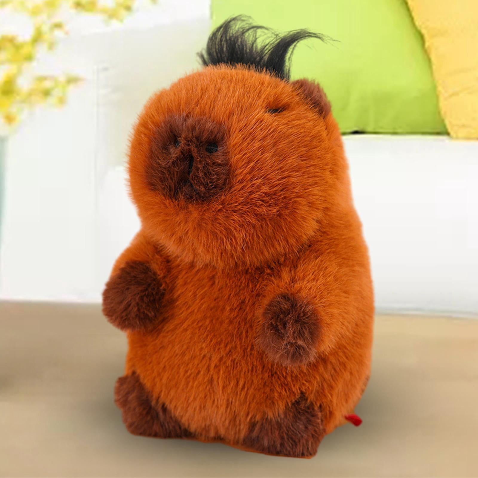 LeeQinersw Capybara Plush Toy Cute Capybara Stuffed Animal Capybara Soft Toy for Boys Girls 35cm with hair
