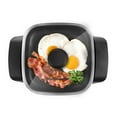 thumbnail image 1 of Elite Gourmet EG808 - Sartén eléctrica antiadherente de 8 x 8 pulgadas, apto para lavaplatos con tapa ventilada de vidrio templado, calentamiento rápido, 600 W, negro, 1 of 5