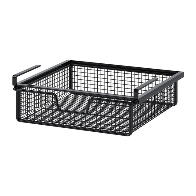 Cesta de almacenamiento debajo del estante, cajón para calcetines y ropa interior, estable, multifuncional, para colgar. Negro M
