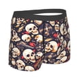 thumbnail image 3 of Balery Guitar Skull record Men's Boxer Briefs, Soft and Breathable Cotton Underwear with nylon Waistband-XX-Large, 3 of 9