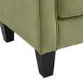 thumbnail image 7 of Bowery Hill Angelo Microfiber Fabric Upholstered Roll Armchair in Green, 7 of 7