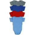 thumbnail image 7 of ToBeInStyle Babys' 4 Pack Ultra-Soft Cotton Short Sleeve Bodysuit Romper - Cool - 3 Years Old, 7 of 7