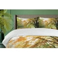 thumbnail image 4 of Ambesonne Fall Duvet Cover Sets, Autumn Forest Peace View, 2-King, Orange Green, 4 of 7
