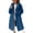 Blue-03, variant on Women's Sherpa Fleece Coat Lapel Collar Long Sleeve Button Down Teddy Jacket Warm Winter Outerwear