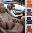 thumbnail image 4 of Cojín para reposacabezas de coche de cuero PU para el cuello para BMW G30 G20 G32 F10 F30 X3 G01 X5 G05, almohada de cintura con soporte lumbar súper suave y transpirable, 4 of 5
