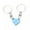 Light blue-, variant on 2Pcs Love Heart Brick Keychain For Couples Friendship Heart KeyRing Delicate Jewelry WY4-Black-