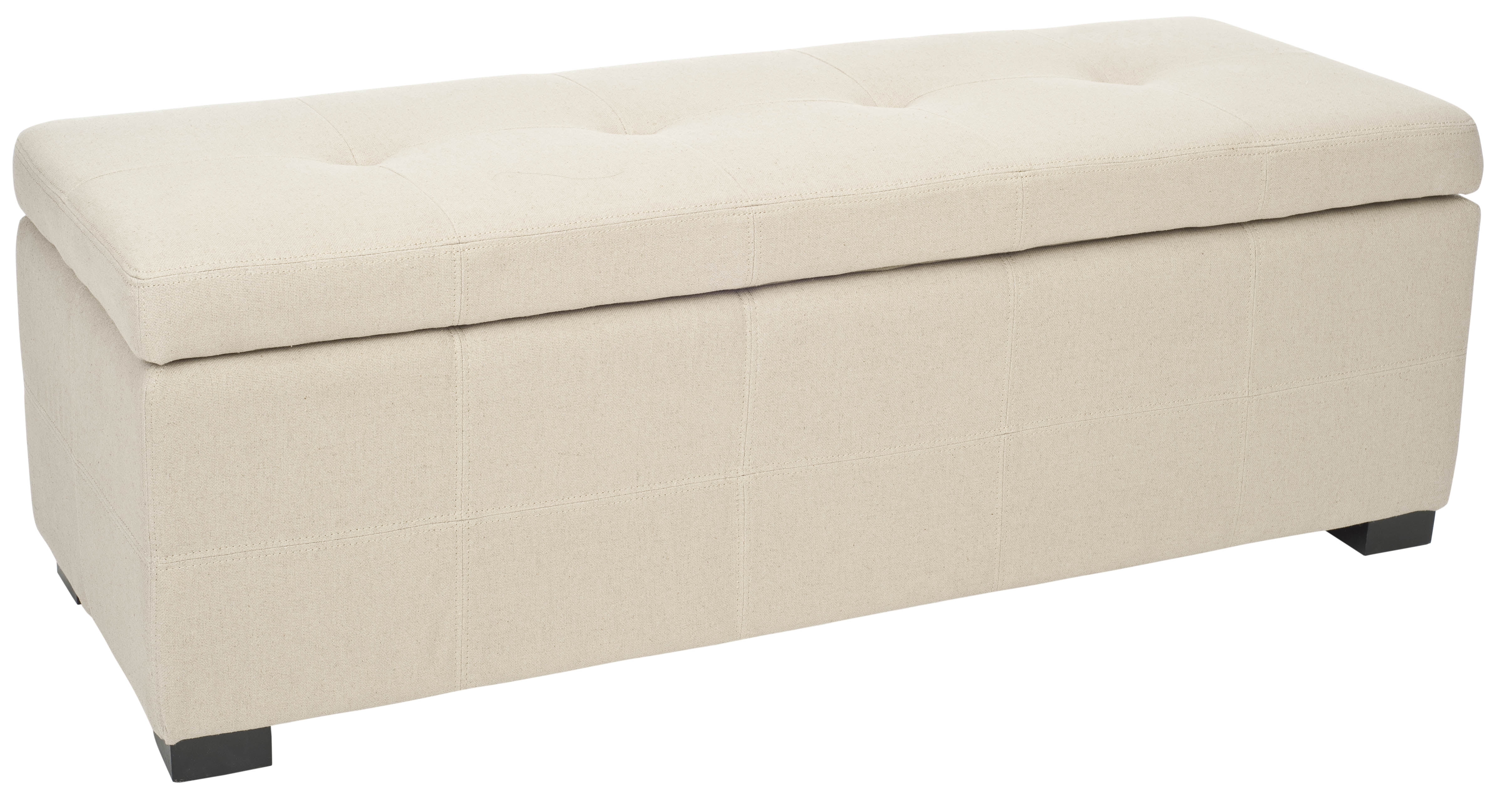 Safavieh Maiden Large Rustic Flip Top Tufted Storage Bench