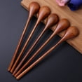 thumbnail image 3 of 5 Pieces Eco Friendly Natural Wooden Spoon Set for Eating Mixing Stirring Cooking Coffee Demitasse Tea Dessert, 3 of 8