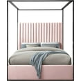 thumbnail image 5 of Meridian Furniture Jax Contemporary Wood Tufted Canopy Bed, Queen, Pink, 5 of 5
