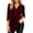 Wine-02, variant on Perfectbot Women's Flowy Babydoll Tunic Top Long Sleeve V Neck Button Up Shirt Pleated A-Line Blouse