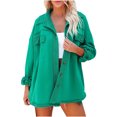 thumbnail image 1 of Chaquetas para mujer Abrigos Abrigos Damas Sólido Turn Down Collar Chaqueta Bolsillo Abrigo de manga larga Odeerbi ODB-5, 1 of 9