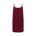 thumbnail image 6 of Xaqiouau Womens Solid Spaghetti Strap Mini Dress Backless Casual Summer Loose Swing Dress Sleeveless Beach Vacation Sundress, 6 of 7