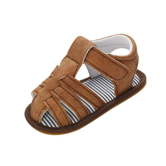 HBYJLZYG Baby Sandals Flat Shoes Infant First Walkers, Toddler Baby Boys Baby Shoes Soft Sole Non-Slip Baby Toddler Sandals