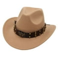thumbnail image 2 of Celivon Western Cowboy Hat Jazz Bowler Hat With Decoration Ethnic Style Hat, 2 of 7