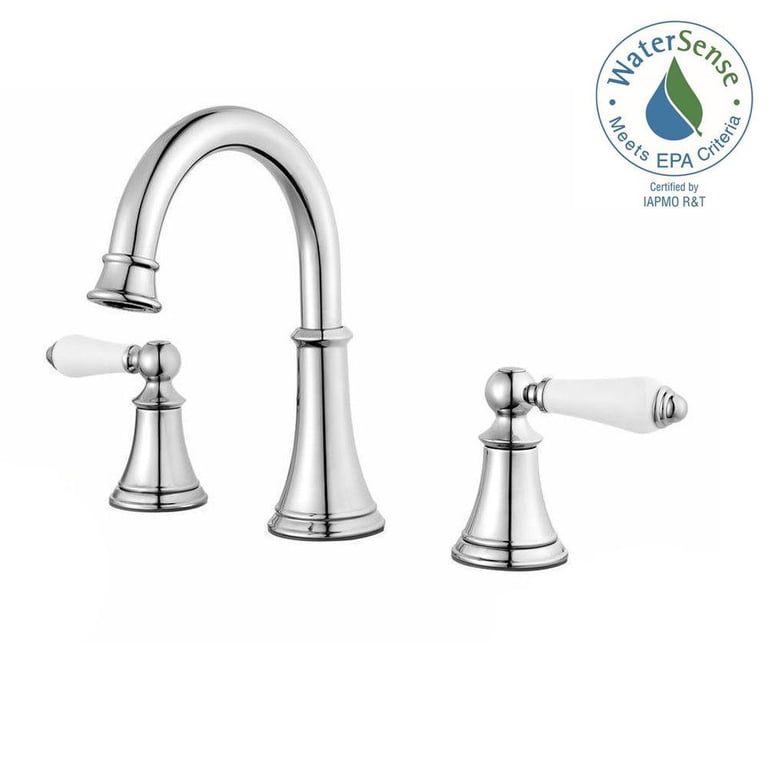 Pfister Cantara Bathroom Sink Faucet - 4" Centerset 2-Handle Polished Chrome LF048CRCC