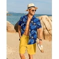thumbnail image 5 of COOFANDY Men's Hawaiian 2 Piece Outfits Summer Beach Matching Set Short Sleeve Floral Shirts and Shorts, 5 of 6