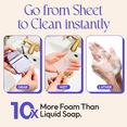 thumbnail image 2 of FOMIN - Antibacterial Paper Soap Sheets Tin for Traveling - (100 Sheets) Lavender Portable Travel Hand Soap Sheets, Dissolvable Mini Camping Hand Soap for Hand Washing, 2 of 5