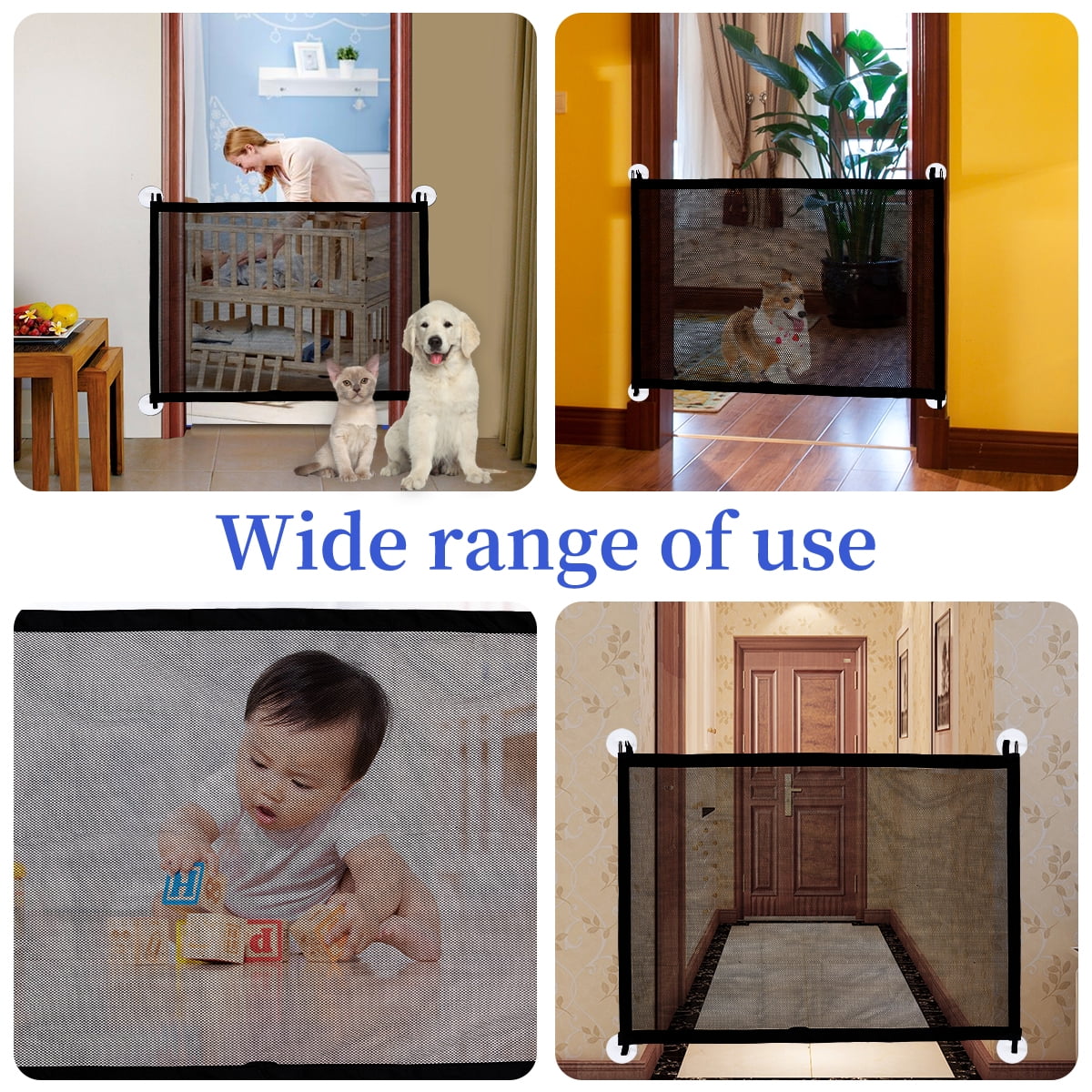 Mesh retractable dog clearance gate