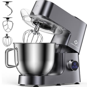 LINKChef 7.5-Quart Stand Mixer, 800W 12-Speed, Gray