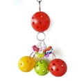 thumbnail image 4 of Flmtop Colorful Ball Parrot Bird Parakeet Bite Climbing Play Hanging Toy Pet Cage Decor Random Color, 4 of 5