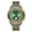 Gold shell green noodles, variant on New carved design elegant watch with calendar, quartz watch, fashionable men's wristwatch, business trendy, unique and creative men's watch
