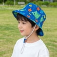 thumbnail image 5 of XUNKUSGA Baby Sun Hat Lightweight Wide Brim bucket hat UPF 50+ Toddler Beach Hat Casual Sun Protection summer hats with Adjustable Chin Strap,Blue,1-2Y, 5 of 8