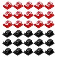 thumbnail image 1 of Clips para cables Soporte para cables autoadhesivo de 60 clips organizadores de cables Guía de cables Clips para cables Soportes para cables para el hogar y la oficina al aire libre, 1 of 6