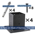 thumbnail image 4 of Screw-in sleeve Square wooden post 120 x 120 mm, ground sleeve, base plate, post bracket, anchor, fence bracket, sleeve, fence post, material thicknes, 4 of 5