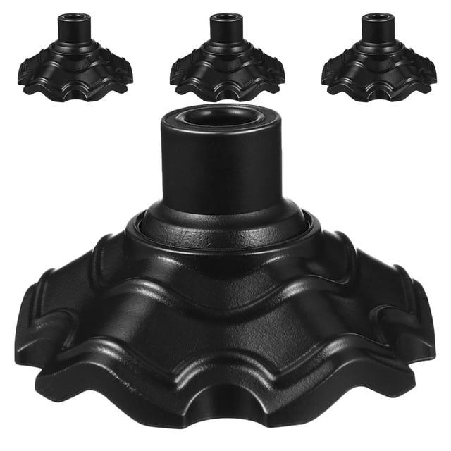 4 fundas para patas de silla Moon - Protectores de patas de 16 mm para sillas de camping - Almohadillas para patas de mesa, accesorios para camping al aire libre, patas de mesa, color negro