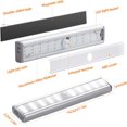 thumbnail image 4 of Meromore 30 LED Under Cabinet Lights, USB Rechargeable Closet Lighting kit with Motion Sensor and Magnetic Strip for Wardrobe, Kitchen Wireless Lighting, 3 Pack, 4 of 7