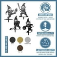thumbnail image 5 of RealSteel Garden Sports Gnome Yard Stakes - 4 Pack Metal Garden Art (Penny Vein), 5 of 6