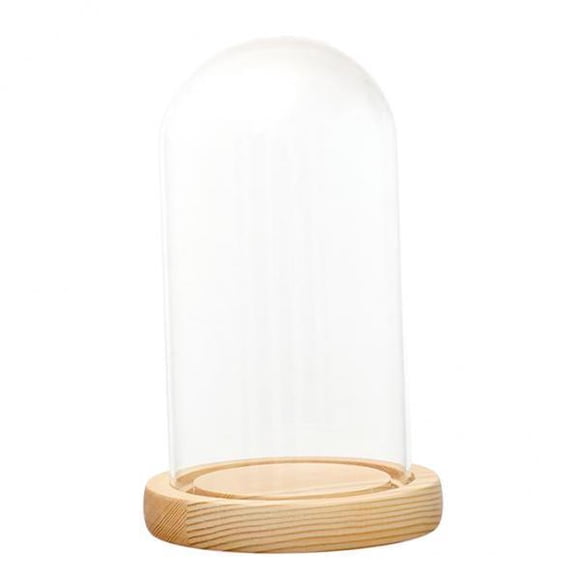 Cúpu de cristal con base de madera perfecl 10x15cm