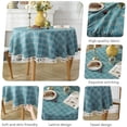 thumbnail image 2 of Nappe Ronde en Coton et Lin Anti-Taches avec Franges Lavable 140x140cm, 2 of 5