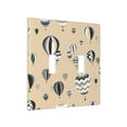 thumbnail image 2 of PAYOHTO Toggle Light Switch Wall Plate Beige Different Hot Air Balloons Double Switch Cover Standard Size 2-Gang 4.50" x 4.5" Unbreakable Polycarbonate Thermoplastic, 2 of 6