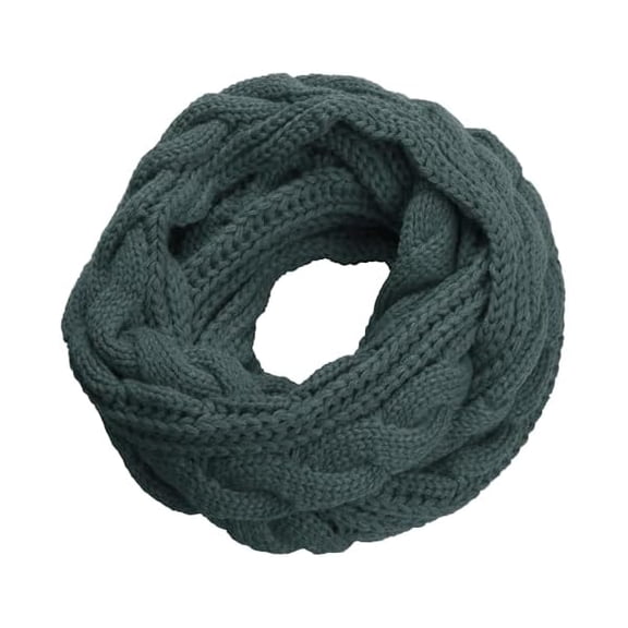 Fu997 Womens Thick Ribbed Knit Winter Infinity Circle Loop Scarf