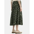 thumbnail image 3 of Time and Tru Women's Print Tiered Pull On Midi Skirt, Sizes XS-XXXL, 3 of 5