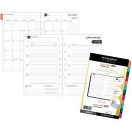 Filofax Refill Planner - AT-A-Glance AAG60994111 Harmony Weekly & Monthly Planner Refill, White - 5.5 x 8.5 in.