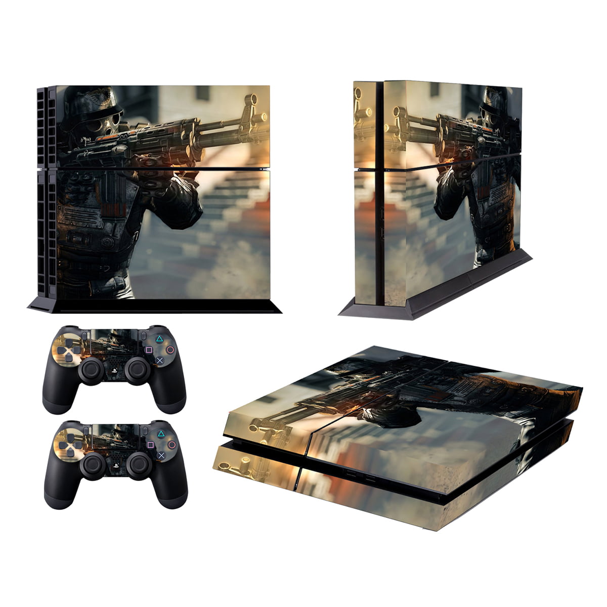 GameXcel Protective Skin Cover for PS4 Console and 2 Dualshock Controllers Vinyl Playstation 4 Decal Sticker vinilo Calcomanía - Blue Fire Walmart.com