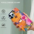 thumbnail image 2 of COMIO  Impact Case for iPhone 15 Pro [4X Military Grade Drop Tested / 8.2ft Drop Protection/Compatible with Magsafe] - Paint Prints - EttaVee Watercolor Fleurs, 2 of 4