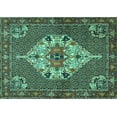 thumbnail image 1 of Ahgly Company Indoor Rectangle Persian Turquoise Blue Traditional Area Rugs, 3' x 5', 1 of 4