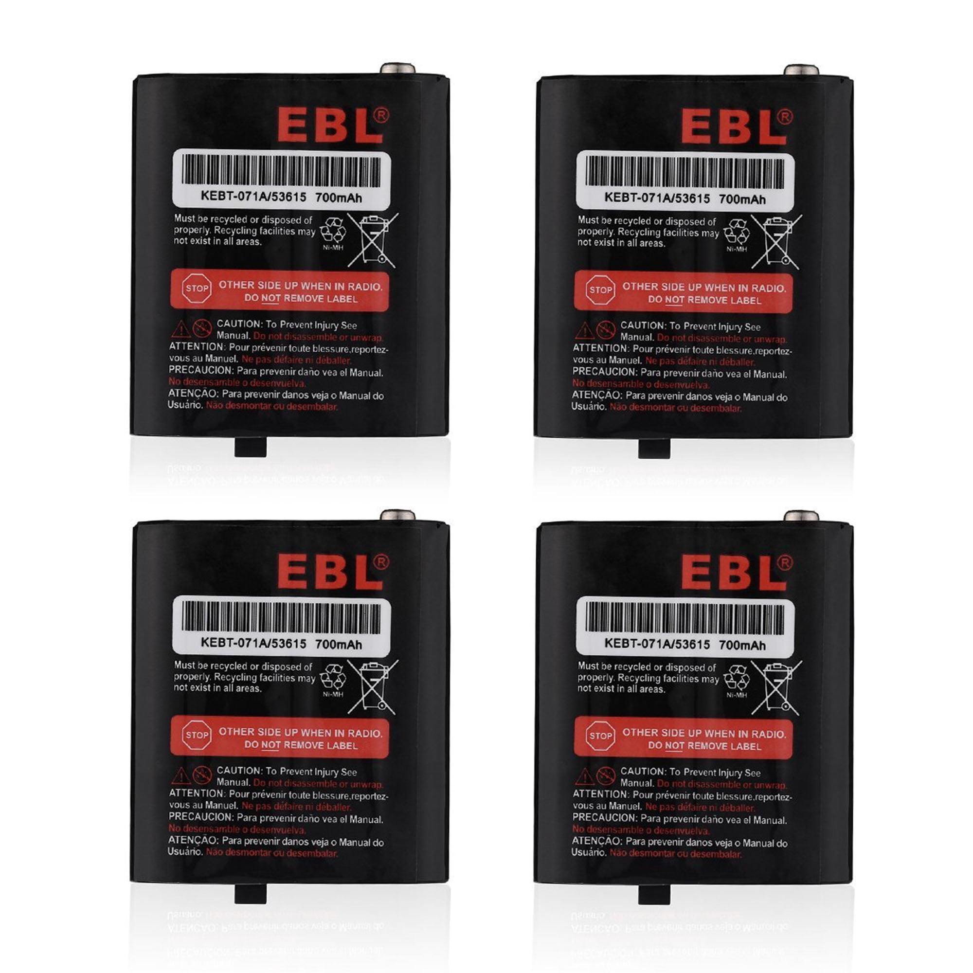 650mAh, 3.6V, NiMH Replacement For Motorola KEBT-650 2-Way Radio Battery