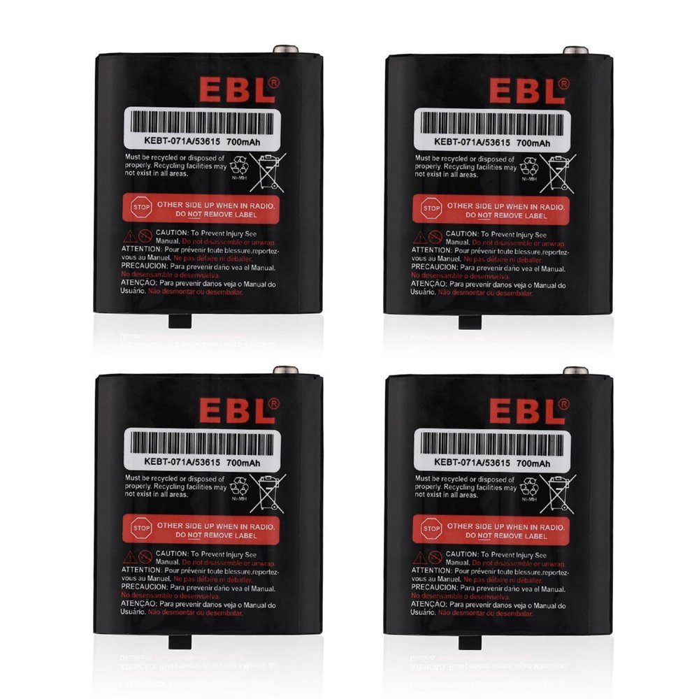 EBL 4Pack 3.6V 700mAh Replacement Battery for Motorola Talkabout 53615