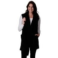 thumbnail image 3 of Le Moda Women?s Pocketed Open Front Fleece Vest Cardigan One Size Fits All, 3 of 9