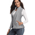 thumbnail image 5 of Vest for Women-Stand Collar Lightweight Zip Quilted,Gray Women's Vest, 5 of 7