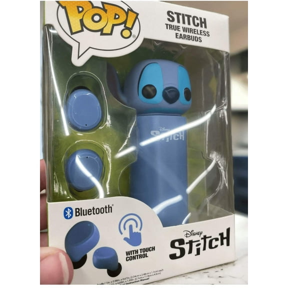 Disney Stitch Bluetooth Kids Wireless Ear Buds with Touch Control, Blue