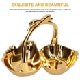 thumbnail image 4 of Cisne Plato De Fruta Pequeño Plato De Caramelo Pequeño De Gama Alta Creativo Plato De Metal De Dos Divisiones Adecuado Para Colocar Toallas Joyas Botellas De Perfume Cepillos Para El Cabello Noticed HA020431-00, 4 of 7