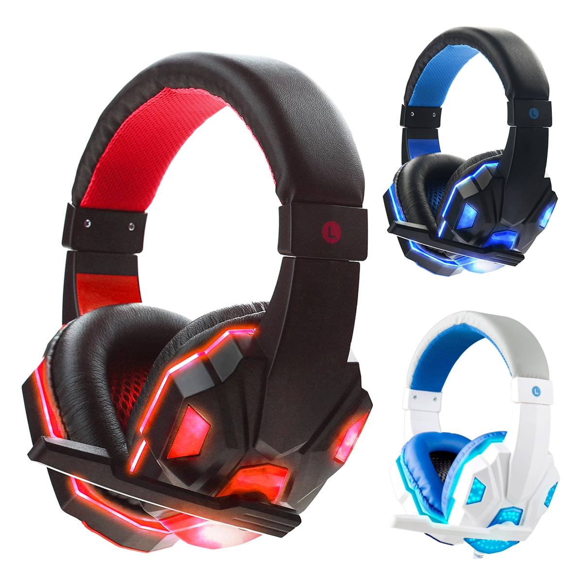 3.5mm Surround Stereo Gaming Headset Headband Headphone Noise-canceling For PC 