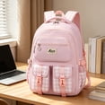 thumbnail image 3 of Orangide Back to School Backpack Plaid Print Waterproof Nylon Large Capacity Multi-Pocket Bookbag for Girls, Boys, Students, Elementary and Middle School, 3 of 6