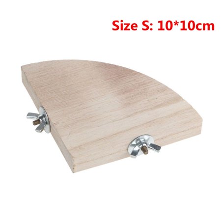 Branch For Bird Cage Pet Supplies Rat Perches Station Board Pet Bird Parrot Wood Platform Stand Rack Toy S 10X10CM