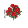 thumbnail image 3 of AYktou Artificial Flowers Azalea Fake Flowers, 13.4 Inch Bouquet with 21 Flower Heads Wedding Floral Arrangements Valentine'S Day Bouquet Vase Faux Flowers for Mother'S Day Christmas Decor, Red, 3 of 6